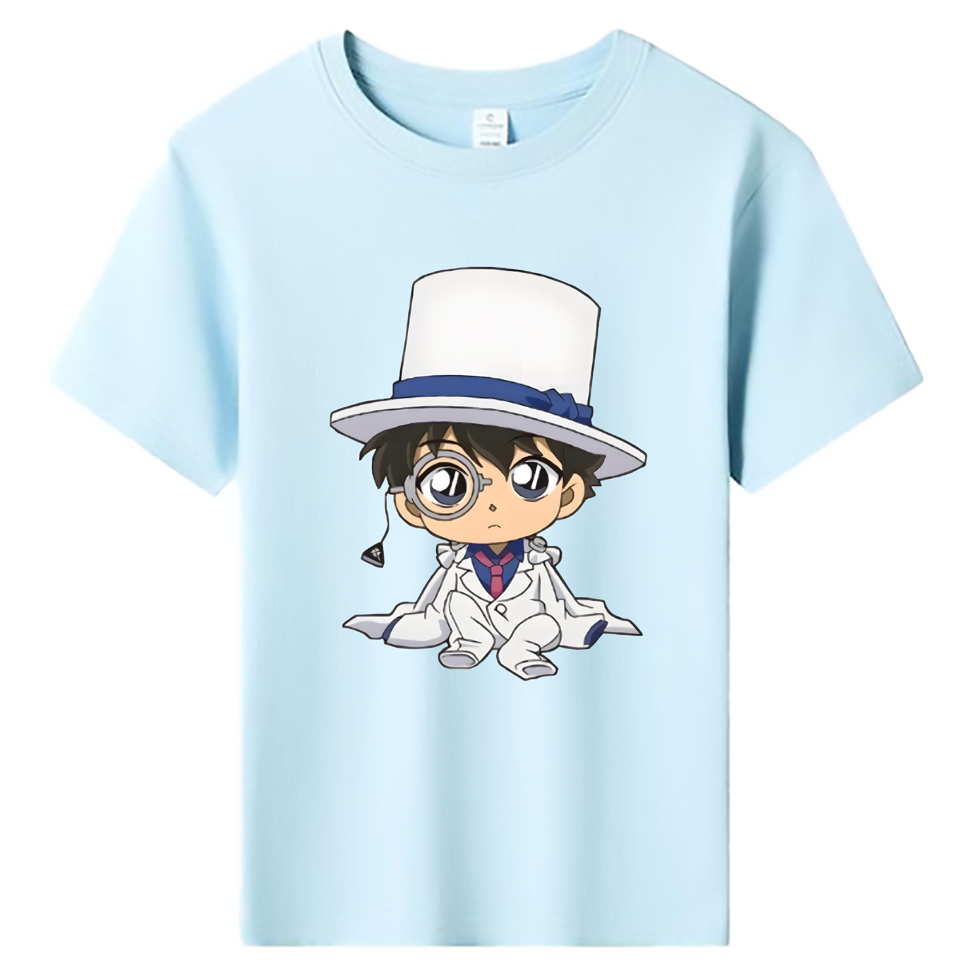 （画像用） 名探偵コナン くろば かいと Detective Conan Kuroba Kaito 綿100％キッズTシャツ（フロントプリント）